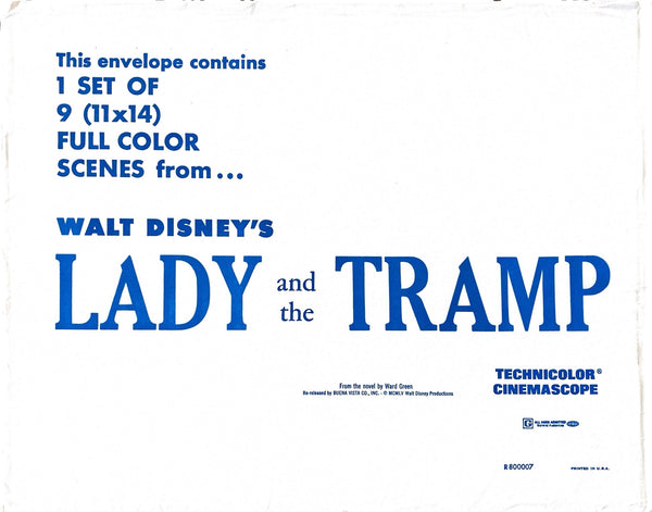 Lady and the Tramp (Lobby set of 9 cards with original envelope)