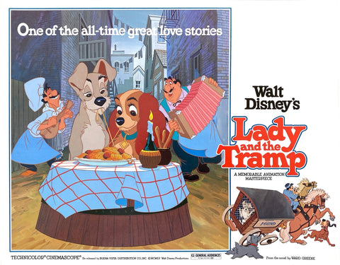 Lady and the Tramp (Lobby set of 9 cards with original envelope)