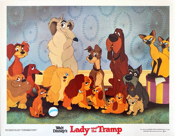 Lady and the Tramp (Lobby set of 9 cards with original envelope)