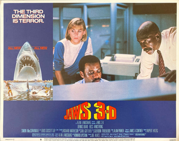 Jaws 3D (5 lobby cards)