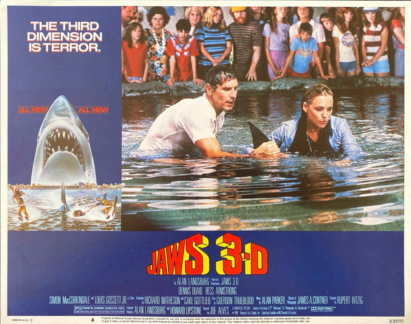 Jaws 3D (5 lobby cards)