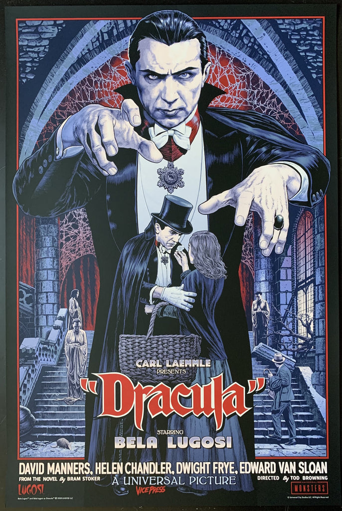 1950s Drácula's Living Nightmares Classic Sci-Fi Monster Movie Poster 1950s Drácula's Living Nightmares Classic Sci-Fi Monster Movie Poster