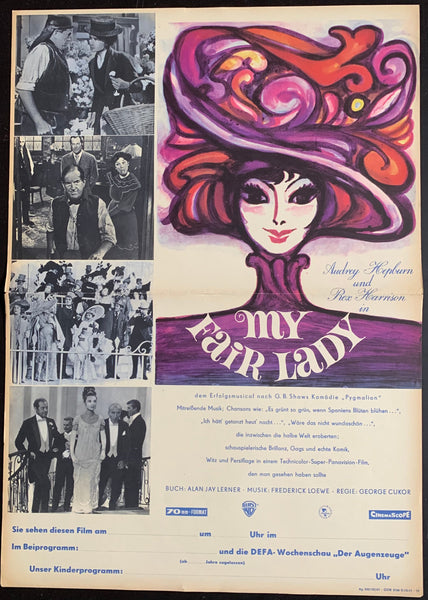 MY FAIR LADY German A1 movie poster A AUDREY HEPBURN REX HARRISON